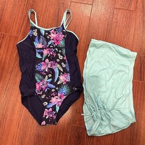 Zeroxposur size 16.5 girls 2piece swimwear